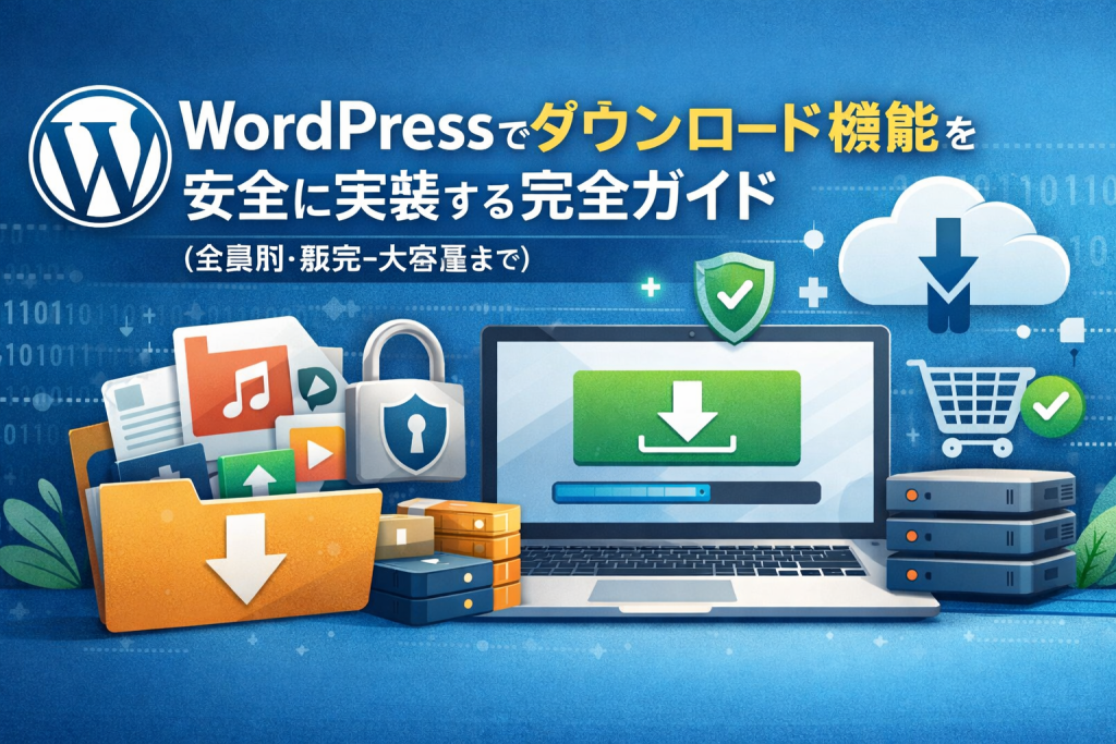 WordPressでダウンロード機能を安全に実装する完全ガイド（会員制・販売・大容量まで）