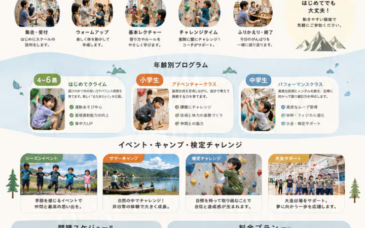 キッズスクールLPデザイン案