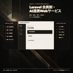 Laravel会員制・AI連携Webサービス開発