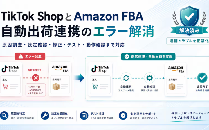 TikTok Shop自動出荷エラー解消