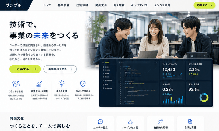 技術者に刺さるエンジニア採用サイト
