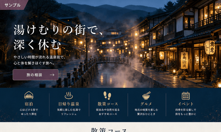 滞在したくなる温泉街ポータルサイト