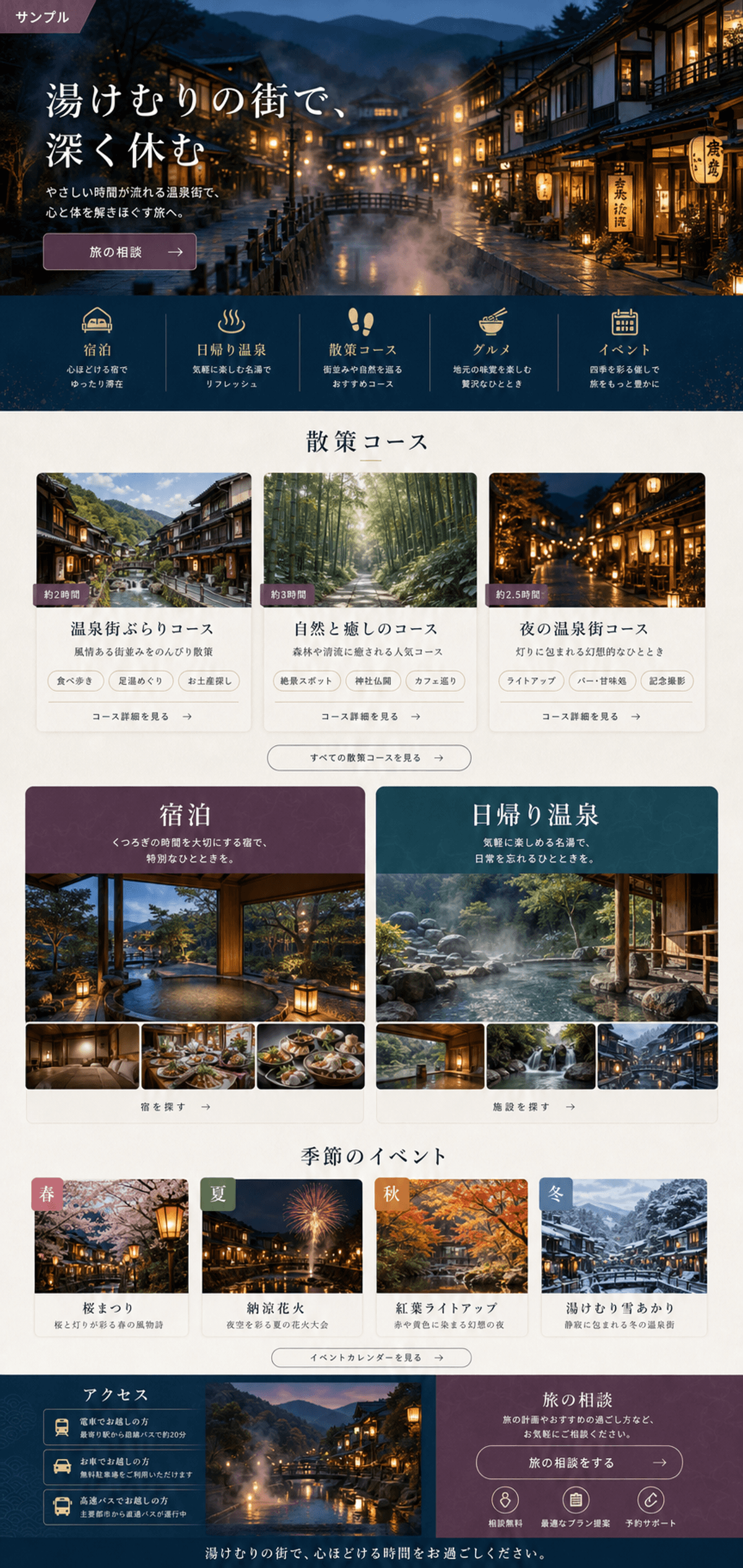 滞在したくなる温泉街ポータルサイト