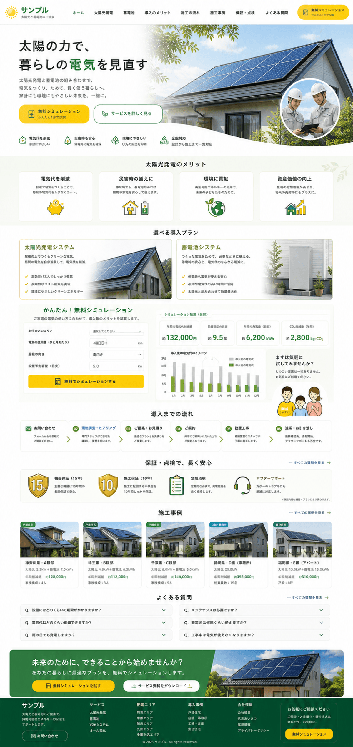 見積もり相談につながる太陽光蓄電池LP