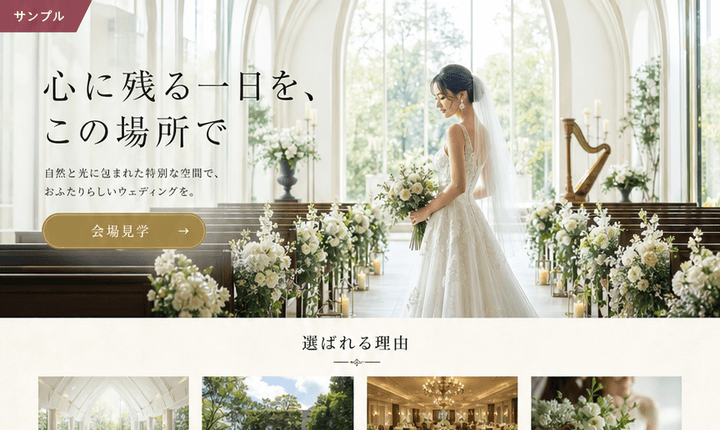 見学予約につながるウェディング会場サイト